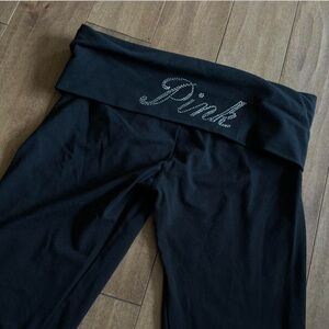 PINK Vs rhinestone flare leggings